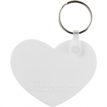 Logotrade promotional item picture of: Tait heart-shaped recycled keychain