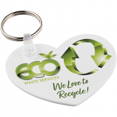 Logo trade promotional products picture of: Tait heart-shaped recycled keychain