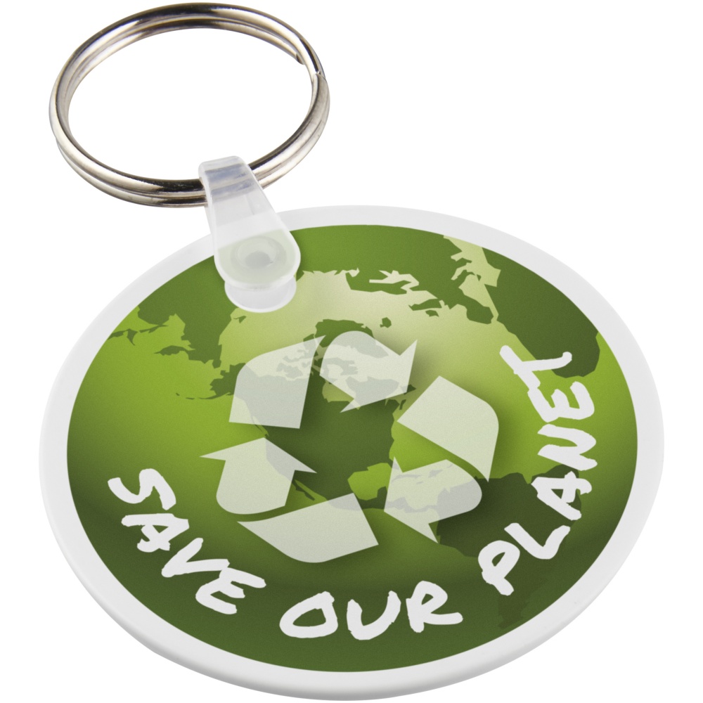 Logotrade advertising product image of: Tait circle-shaped recycled keychain