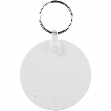 Logotrade promotional merchandise picture of: Tait circle-shaped recycled keychain