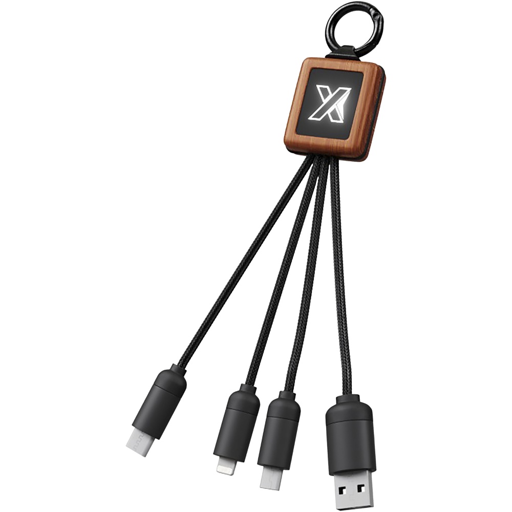 Logo trade corporate gift photo of: SCX.design C19 wooden easy to use cable