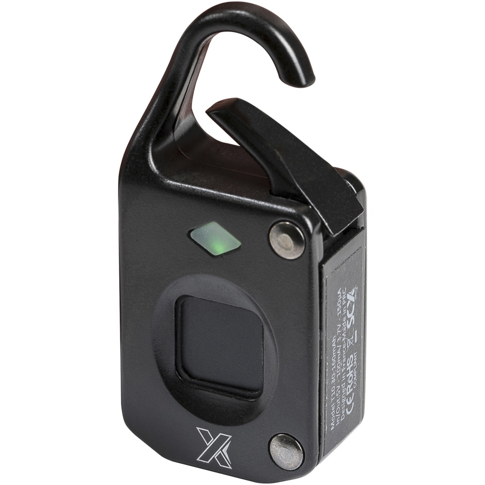 Logo trade promotional merchandise picture of: SCX.design T10 fingerprint padlock