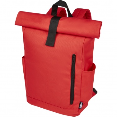 Logo trade promotional product photo of: Byron 15.6" GRS RPET roll-top backpack 18L