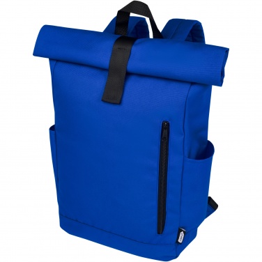 Logo trade promotional item photo of: Byron 15.6" GRS RPET roll-top backpack 18L