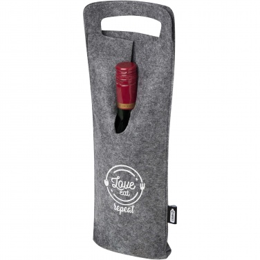 Logo trade promotional giveaways picture of: Felta 75 cl GRS recycled felt wine bag