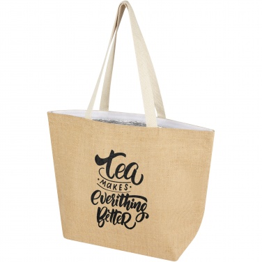 Logotrade promotional giveaways photo of: Juta 300 g/m² jute cooler tote bag 12L