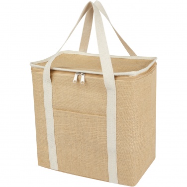 Logo trade business gifts image of: Juta 300 g/m² jute cooler bag 19L