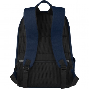 Logo trade corporate gifts image of: Joey 15.6" GRS recycled canvas anti-theft laptop backpack 18L