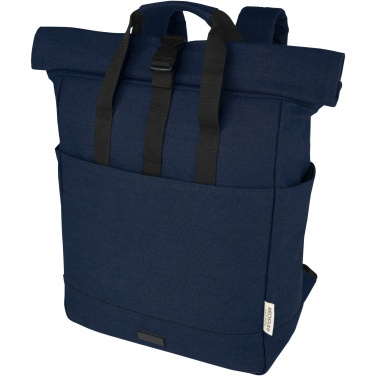 Logo trade promotional products image of: Joey 15” GRS recycled canvas rolltop laptop backpack 15L