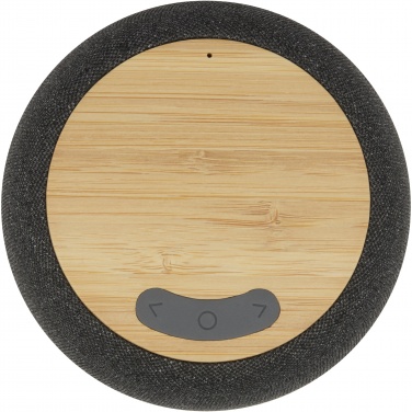 Logotrade promotional item picture of: Ecofiber bamboo/RPET Bluetooth® speaker and wireless charging pad