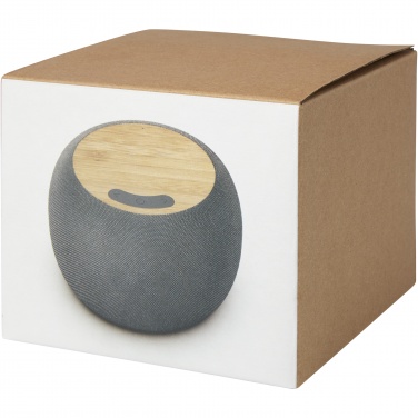 Logotrade business gift image of: Ecofiber bamboo/RPET Bluetooth® speaker and wireless charging pad