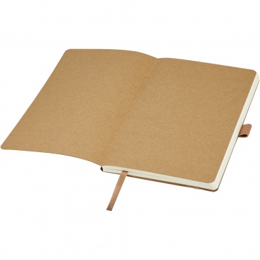 Logo trade promotional item photo of: Kilau recycled leather notebook 