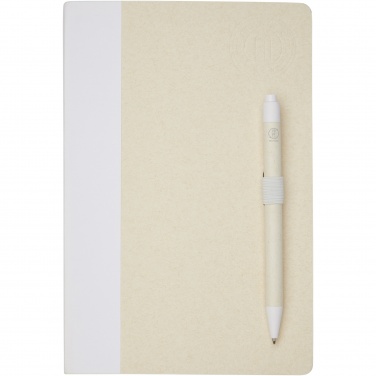 Logotrade advertising products photo of: Dairy Dream A5 size reference recycled milk cartons notebook and ballpoint pen set