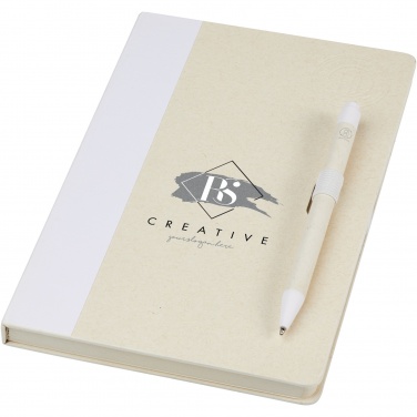 Logo trade advertising products picture of: Dairy Dream A5 size reference recycled milk cartons notebook and ballpoint pen set