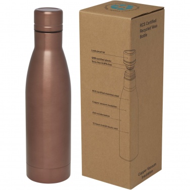 Logo trade advertising products image of: Vasa 500 ml RCS certified recycled stainless steel copper vacuum insulated bottle