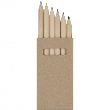 Logo trade corporate gifts image of: Artemaa 6-piece pencil colouring set