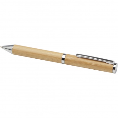 Logo trade promotional gifts picture of: Apolys bamboo ballpoint and rollerball pen gift set 