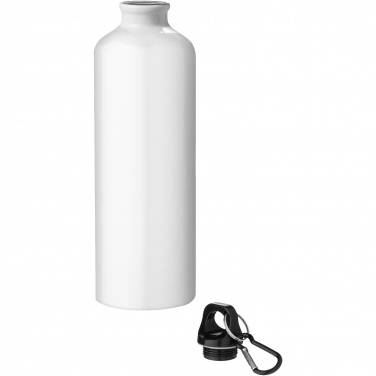 Logotrade promotional product picture of: Oregon 770 ml RCS certified recycled aluminium water bottle with carabiner