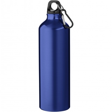 Logotrade corporate gift image of: Oregon 770 ml RCS certified recycled aluminium water bottle with carabiner