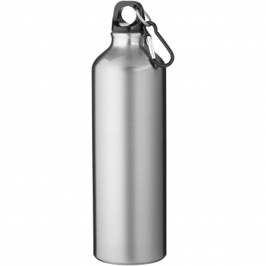 Logotrade promotional item image of: Oregon 770 ml RCS certified recycled aluminium water bottle with carabiner