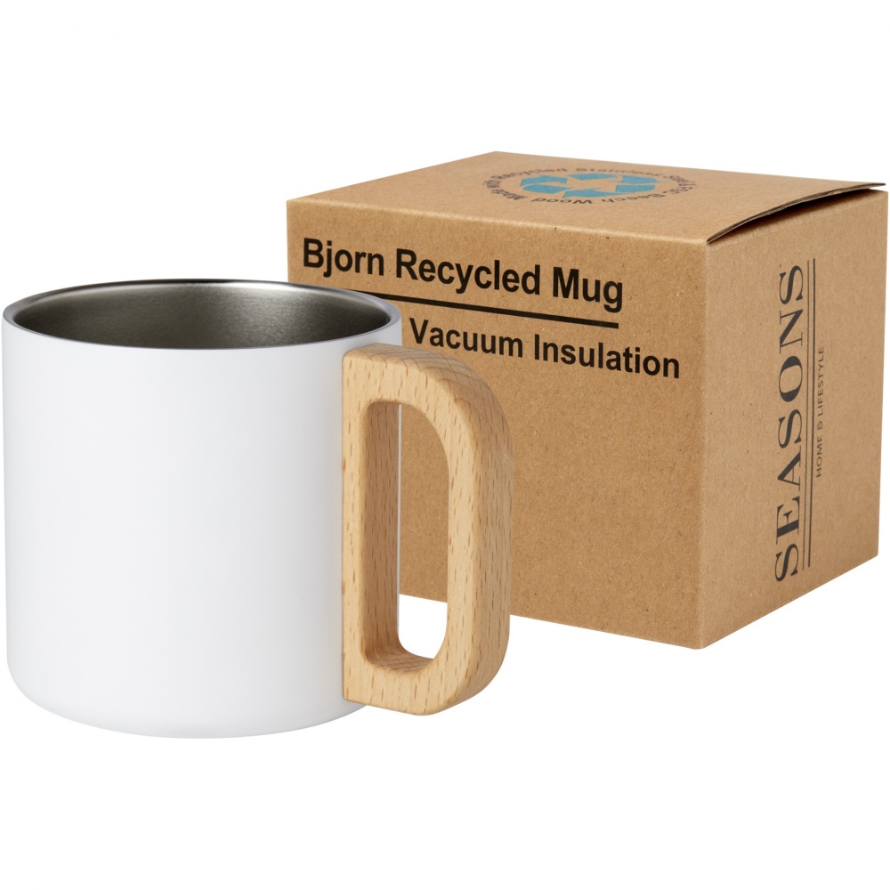 Logotrade business gift image of: Bjorn 360 ml RCS certified recycled stainless steel mug with copper vacuum insulation