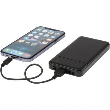 Logo trade promotional gifts picture of: Loop 10.000 mAh recycled plastic power bank 