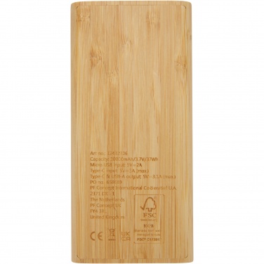 Logotrade promotional product image of: Tulda 10.000 mAh bamboo power bank