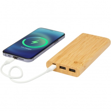 Logo trade promotional merchandise image of: Tulda 10.000 mAh bamboo power bank