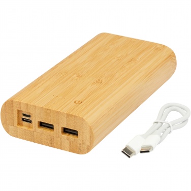 Logo trade advertising products picture of: Tulda 20.000 mAh bamboo power bank