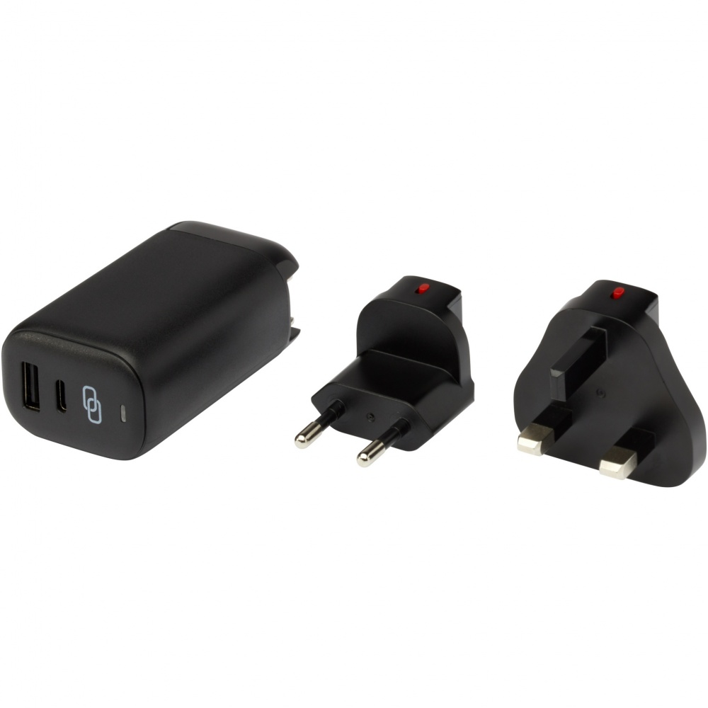 Logo trade promotional giveaways image of: ADAPT 25W recycled plastic PD travel charger