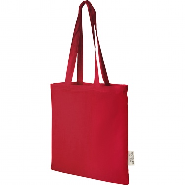 Logo trade promotional product photo of: Madras 140 g/m2 GRS recycled cotton tote bag 7L