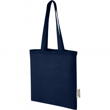 Logo trade promotional item photo of: Madras 140 g/m2 GRS recycled cotton tote bag 7L