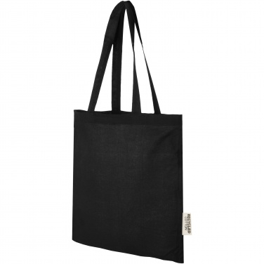 Logotrade promotional gift image of: Madras 140 g/m2 GRS recycled cotton tote bag 7L