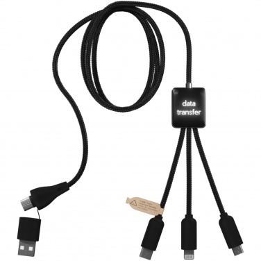 Logo trade advertising product photo of: SCX.design C45 5-in-1 rPET charging cable with data transfer