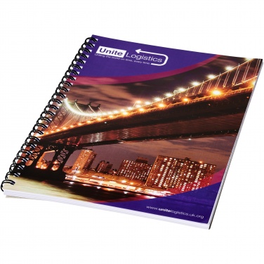 Logo trade promotional giveaway photo of: Desk-Mate® A5 spiral notebook with printed back cover