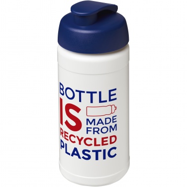 Logo trade promotional gifts image of: Baseline 500 ml recycled sport bottle with flip lid