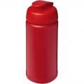 Baseline 500 ml recycled sport bottle with flip lid, Red / Red