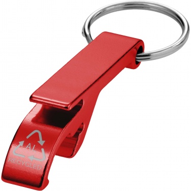 Logotrade promotional giveaway picture of: Tao RCS recycled aluminium bottle and can opener with keychain 