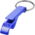 Tao RCS recycled aluminium bottle and can opener with keychain , Royal blue