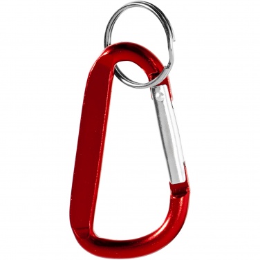 Logo trade promotional item photo of: Timor RCS recycled aluminium carabiner keychain