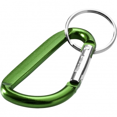 Logo trade promotional item photo of: Timor RCS recycled aluminium carabiner keychain