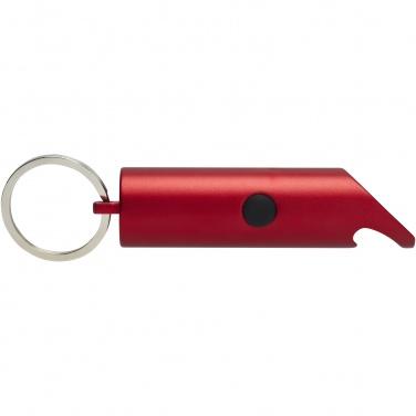 Logotrade promotional giveaway picture of: Flare RCS recycled aluminium IPX LED light and bottle opener with keychain