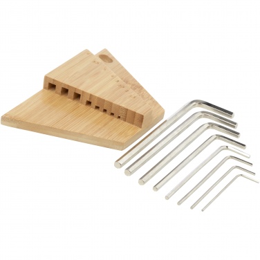 Logo trade corporate gifts picture of: Allen bamboo hex key tool set