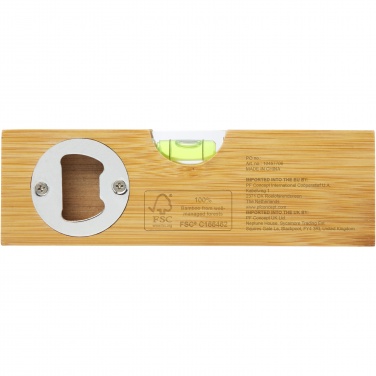 Logotrade corporate gifts photo of: Flush bamboo spirit level with bottle opener