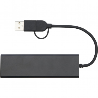 Logo trade promotional merchandise photo of: Rise RCS recycled aluminium USB 2.0 hub