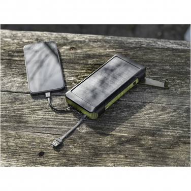 Logotrade promotional giveaways photo of: Soldy 10.000 mAh RCS recycled plastic solar dynamo power bank 