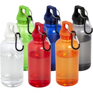 Logo trade business gift photo of: Oregon 400 ml RCS certified recycled plastic water bottle with carabiner