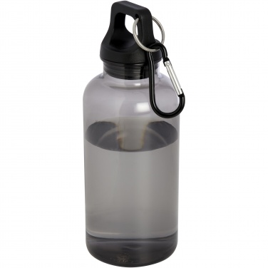 Logo trade promotional merchandise picture of: Oregon 400 ml RCS certified recycled plastic water bottle with carabiner