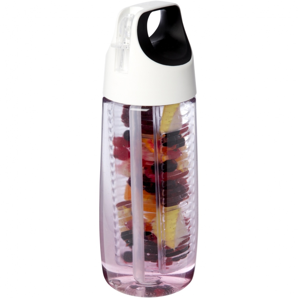 Logo trade advertising products picture of: HydroFruit 700 ml recycled plastic sport bottle with flip lid and infuser