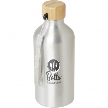 Logo trade promotional gifts image of: Malpeza 500 ml RCS certified recycled aluminium water bottle